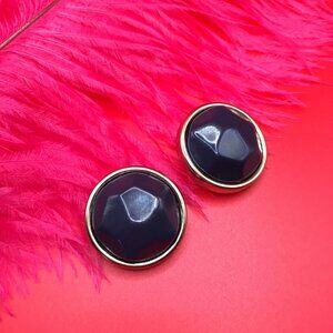 Vintage Cleopatre Royal Blue Clip On Earrings
